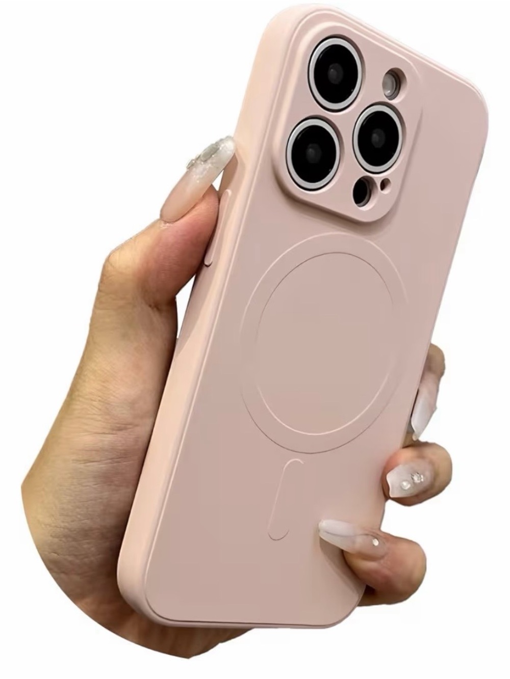 Pink iphone 16 Pro Magnetic for iPhone Case,Compatible with MagSafe